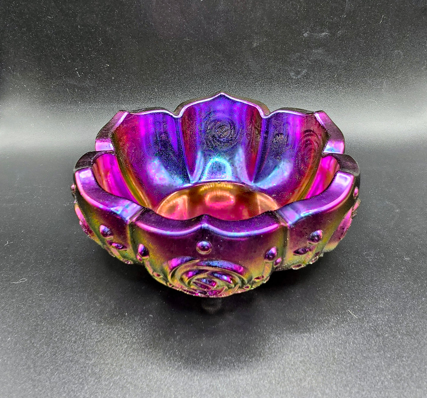 Purple/Red Resin Trinket Bowl/Ashtray