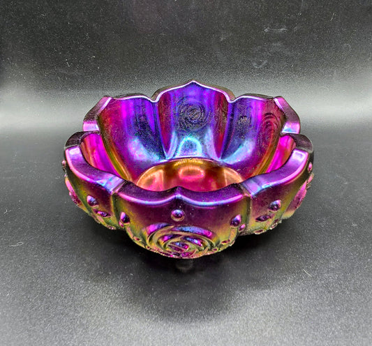 Purple/Red Resin Trinket Bowl/Ashtray